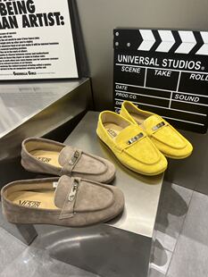 乐萱～实体店同售磨砂皮乐福鞋2026春新款时尚休闲舒适女鞋