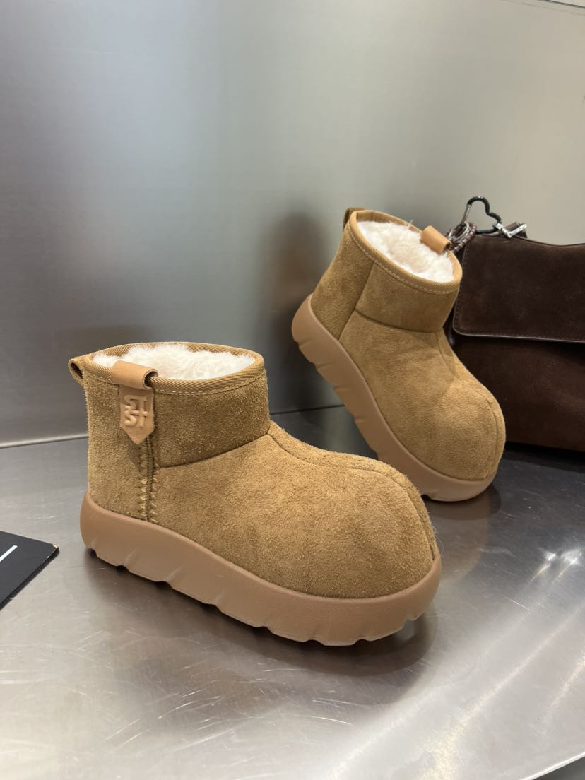 乐萱～实体店同售卡皮巴拉加棉雪地棉2025新款休闲轻便女靴