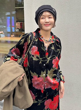 中古典藏艺术美学法式浪漫提花衬衫鱼尾裙套装高级感衬衣显瘦半裙