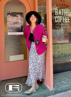 限定果味外套 火龙果小香风外套高级感别致名媛短款气质上衣西装