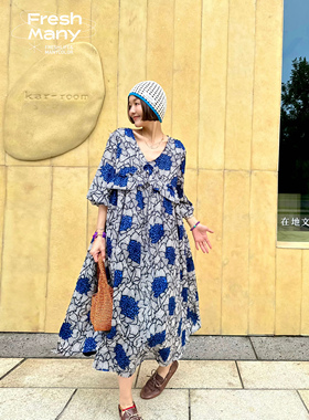 亚热带限定绝美配色 法式浪漫复古提花高级感气质连衣裙新款长裙