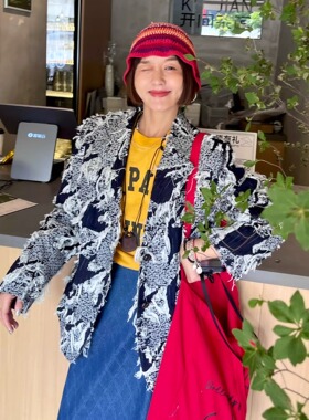 布拉格羽毛流苏小众设计休闲牛仔西装 时髦质感洋气西服显瘦上衣