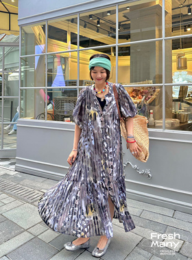 夏日限定13件～美学艺术时髦老钱有氧呼吸朦胧晕染慵懒连衣裙长裙