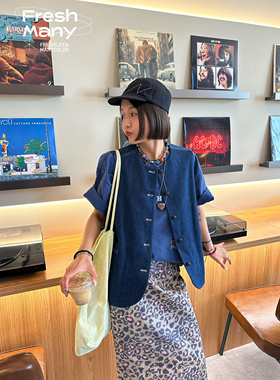 城市户外搭配利器 日本重磅砂洗牛仔工装马甲高品质复古丹宁背心