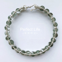 Natural crystal green ghost 925 sterling silver bracelet for women cold style simple bracelet birthday gift free shipping