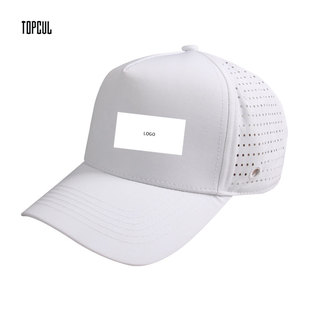 TOPCUL帽子高顶定制LOGO速干网帽激光打孔高尔夫球帽TEE孔404395