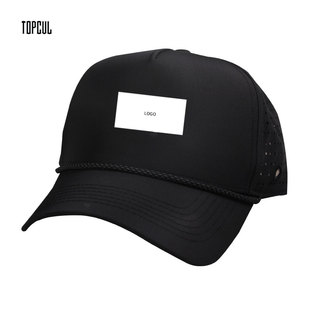 TOPCUL帽子男高顶定制速干网帽激光打孔高尔夫球帽TEE孔404395