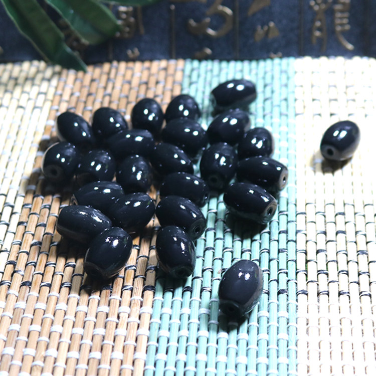 天然正品泗滨砭石DIY散珠子厂家直销串手链项链砭石转运珠包邮