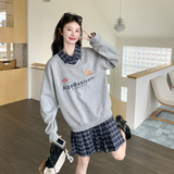 【新款现货】印花卫衣格子半裙套装296A-8089-P195-K318，女装卫衣/绒衫，浙宝296A