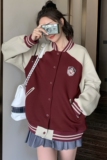 296A【秋装新款】2023款拼色减龄美式复古棒球服外套2333P140K198，女装短外套，浙宝296A