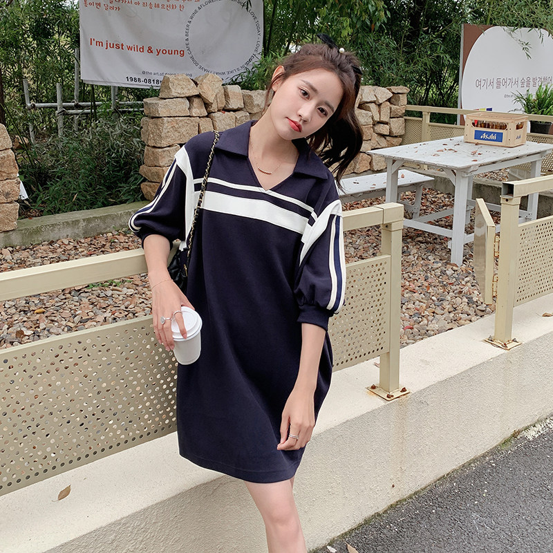 【新款现货】2023年夏装新款减龄拼色polo连衣裙23821P115K168,女装连衣裙,浙宝296A