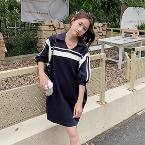 【新款现货】2023年夏装新款减龄拼色polo连衣裙23821P115K168,女生搭配衣服夏季轻熟风图片