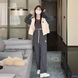 296A【秋季新款】2023撞色休闲减龄卫衣套装2343-P165-K218图片