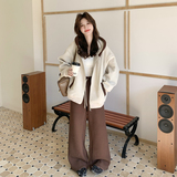 【新款现货】休闲卫衣拼色套装老钱风296A-8086-P205-K328，女装套装/套裙，浙宝296A