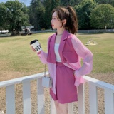 【现货】2023新款夏装撞色防晒服套装23813P125K178，女装套装/套裙，浙宝296A