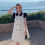 【新款现货】2023年夏装新款撞色小香风连衣裙23820P120K178，女装连衣裙，浙宝296A