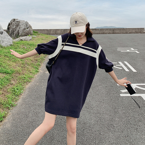 【新款现货】2023年夏装新款减龄拼色polo连衣裙23821P115K168图片