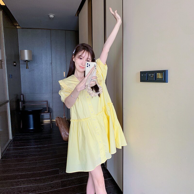 【现货】2023夏装新款连衣裙女减龄连娃娃裙23806P120K178,女装连衣裙,浙宝296A