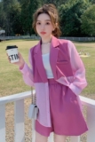 【现货】2023新款夏装撞色防晒服套装23813P125K178，女装套装/套裙，浙宝296A
