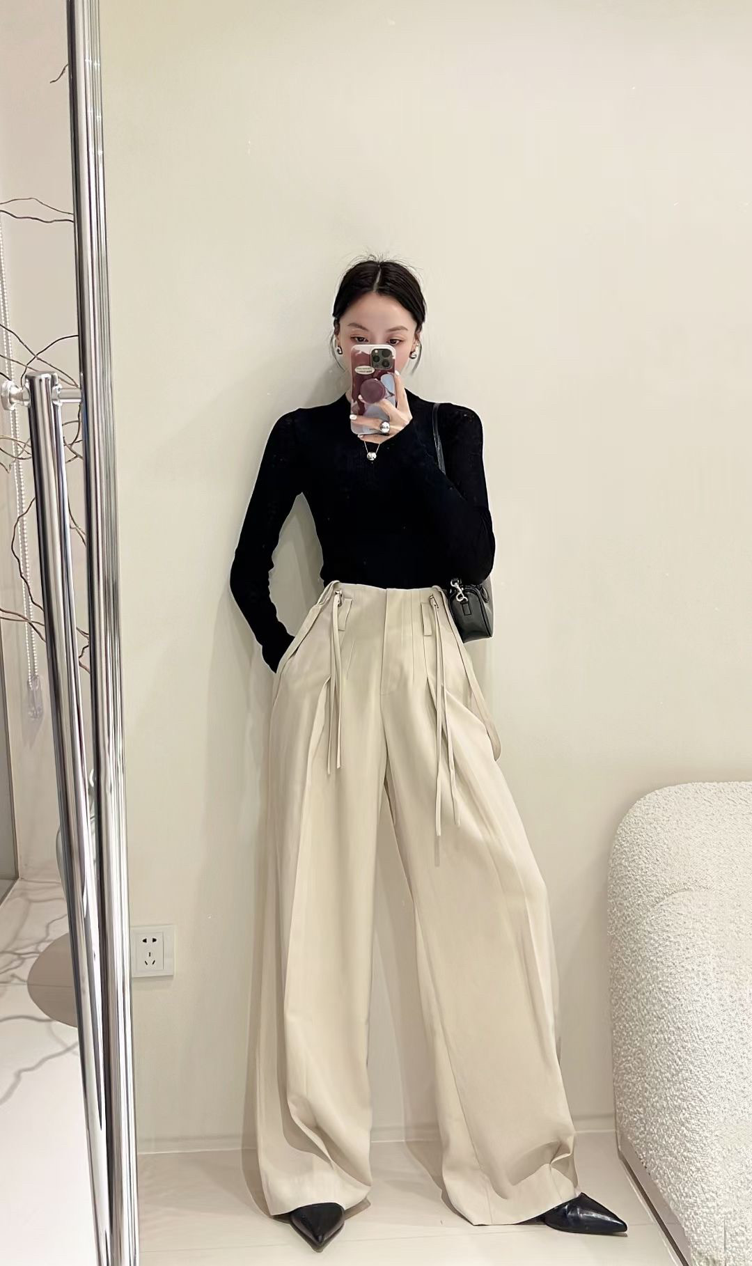 清仓特价高端两穿亚麻背带裤女长裤洋气减龄裤子深圳南油女装欧货