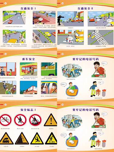 小学安全宣传教育海报挂图贴纸