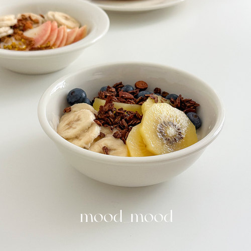 乳白系列5.8英寸矮圆碗酸奶碗