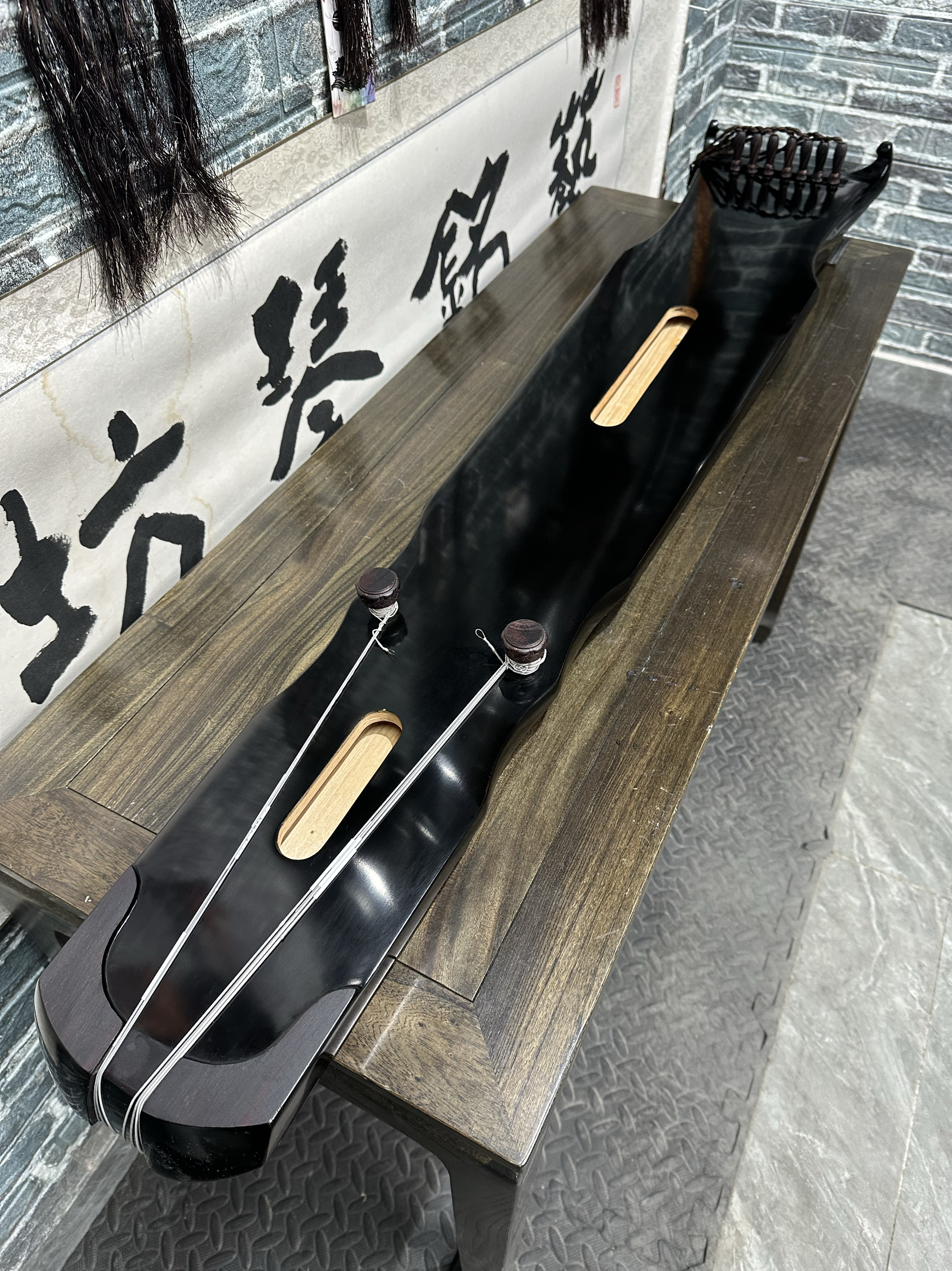 YI MING/艺铭 一铭亲斫伏羲式 纯生漆纯鹿角霜纯手工演奏古琴