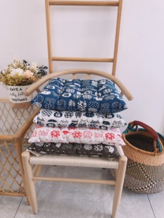 日式简约棉麻布艺椅子坐垫办公室学生垫子阳台飘窗垫民宿茶室垫子