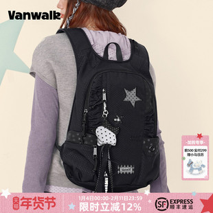 VANWALK lucky pony小众设计户外大容量双肩包女生高颜值书包背包