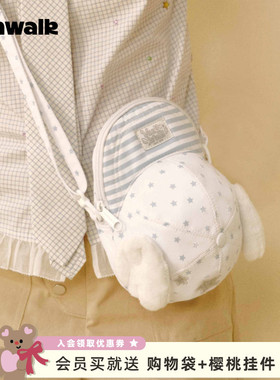 VANWALK 原创小众设计少女出游棒球帽单肩包迷你小型斜挎包手机包