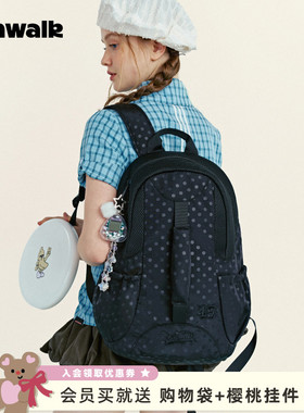 VANWALK Fruit Power新款小众运动旅行徒步大容量双肩包女书包ins