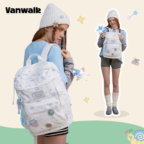 VANWALK/出走学生16寸大容量双肩