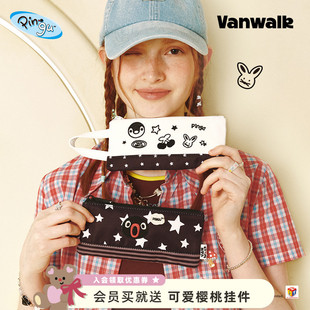 Pingu企鹅高颜值学生笔袋ins女生帆布手提便携收纳文具袋 VANWALK