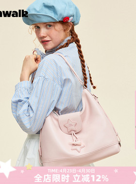 VANWALK野餐系列 小众双肩包女新款大容量通勤托特流浪单肩腋下包