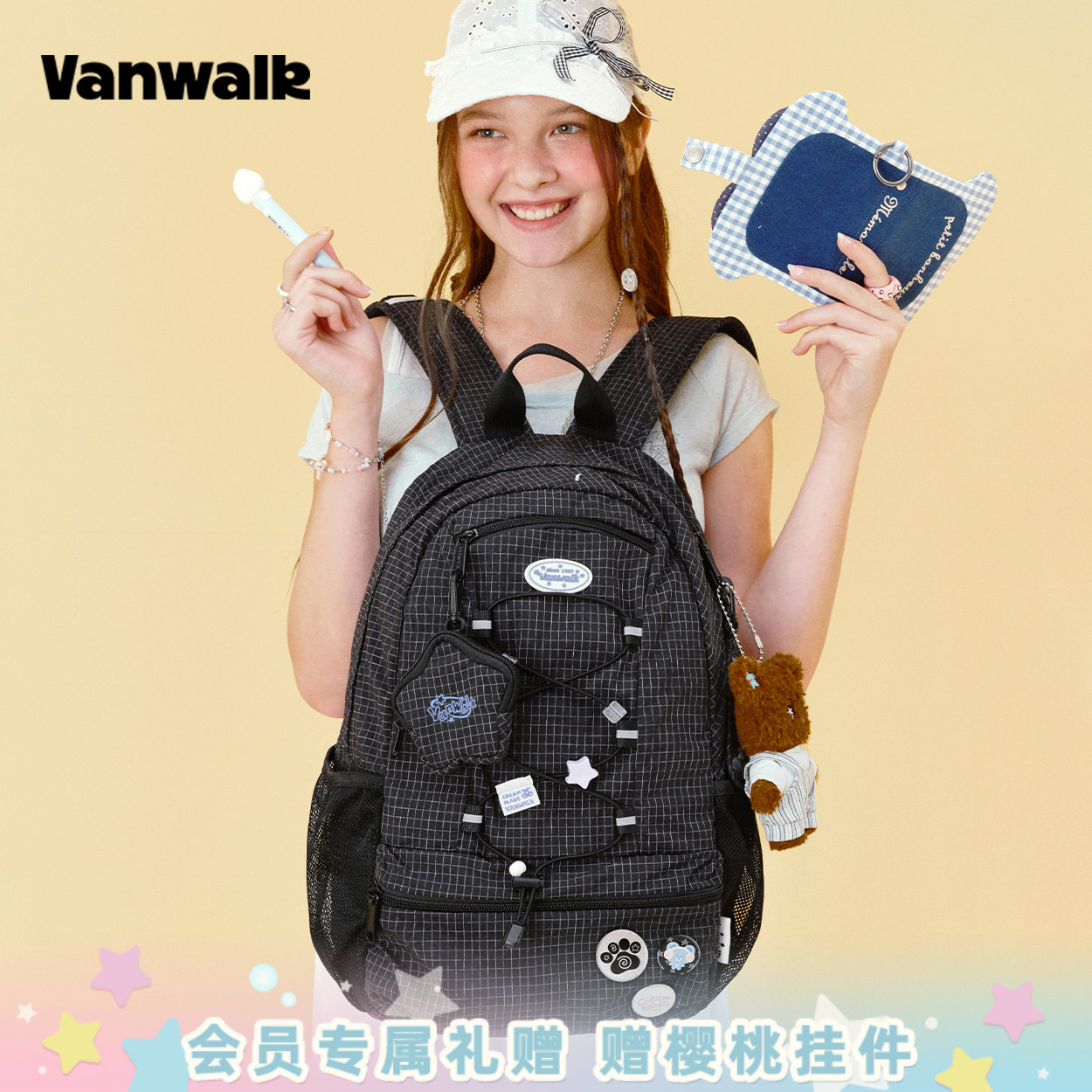 VANWALK/出走高颜值轻便双肩包图片
