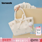 VANWALK happy band少女单肩斜挎手提小拎包高级感通勤菜篮子女包