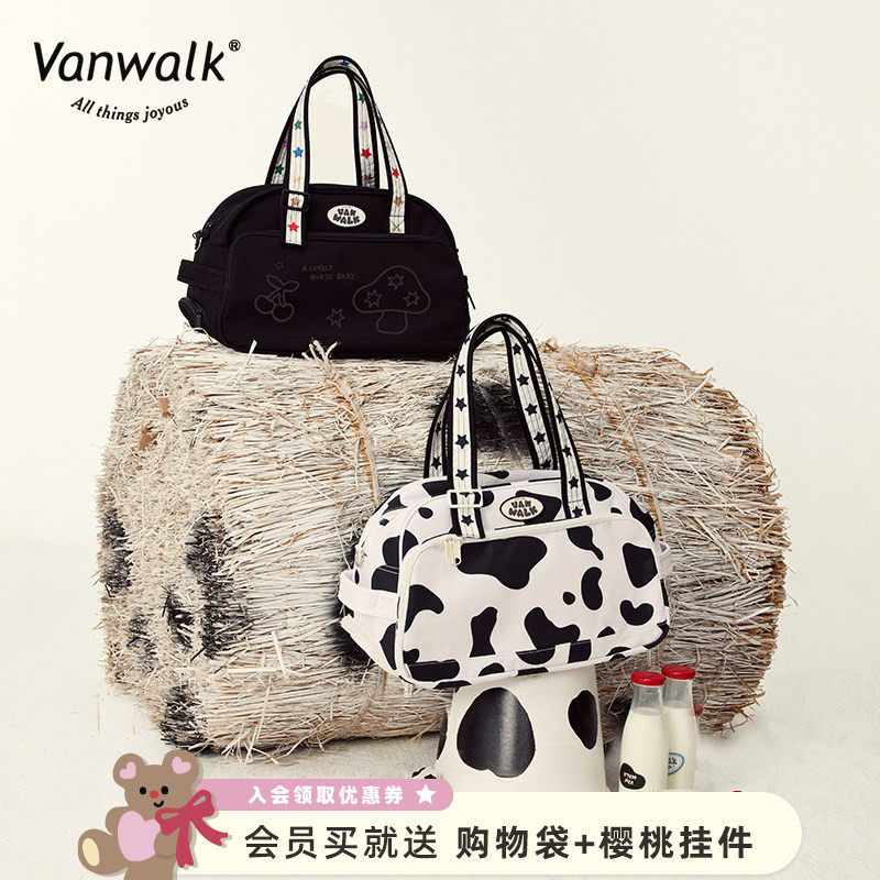 VANWALK农场系列 美式少女大容量单肩手提斜挎包短途旅游行李