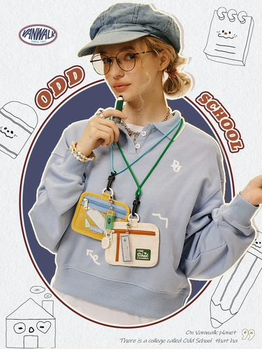 VanWalk Odd School Homemade College Style New Style Girls 'Card Card Halter Neck Transparent Coin Wallet Легкий вес