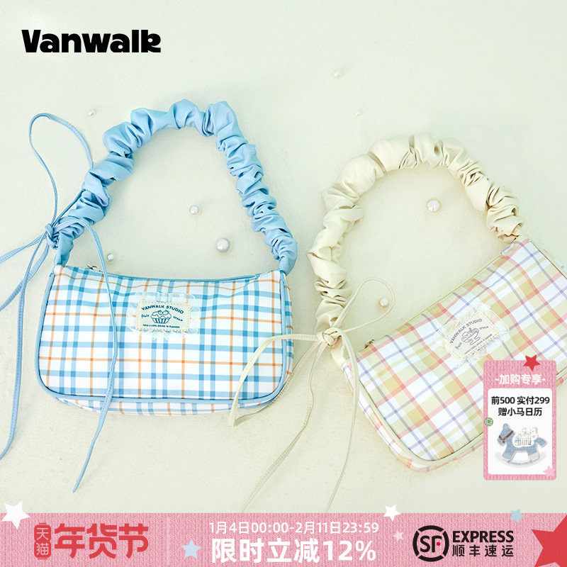 VANWALK少女腋下包女斜挎单肩手提包休闲百搭法棍包ins风小众hobo,箱包皮具/热销女包/男包,腋下包,淘宝优惠券,粉丝福利购,淘宝优惠卷