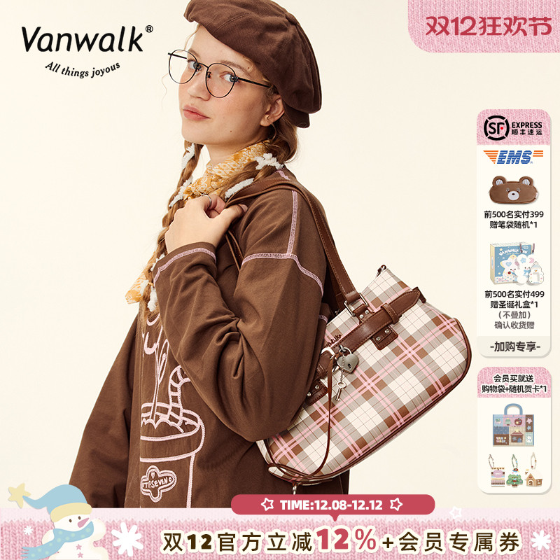 vanwalk/出走秋冬复古通勤托特包