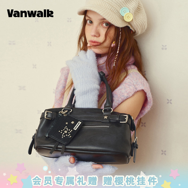 VANWALK/出走高级感手提斜跨女包图片