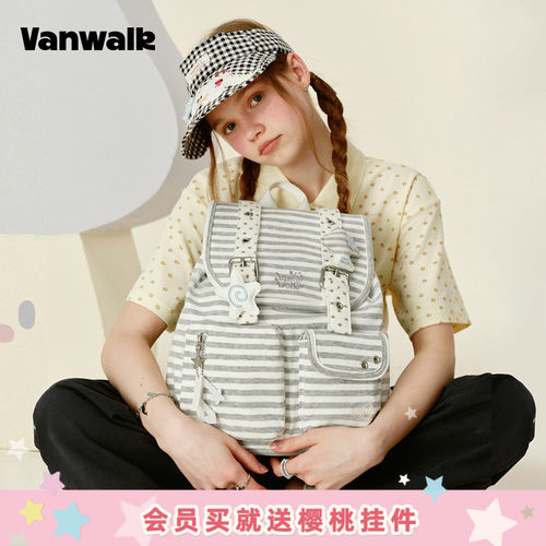 VANWALK/出走可diy挂件女双肩包