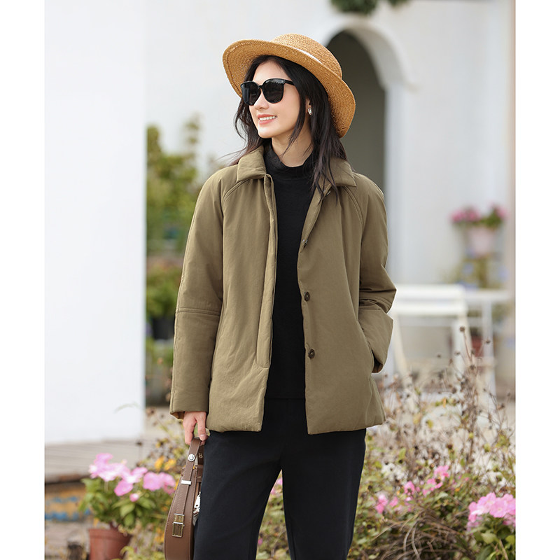 暖窗~绿咖色/十木米原创冬季新款文艺百搭短款棉服外套,女装/女士精品,棉衣/棉服,淘宝优惠券,粉丝福利购,淘宝优惠卷