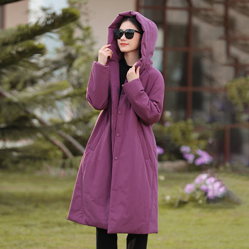 赶梦~绛紫色/十木米原创冬季新款长绒棉百搭连帽加厚棉服外套女,女装/女士精品,棉衣/棉服,淘宝优惠券,粉丝福利购,淘宝优惠卷