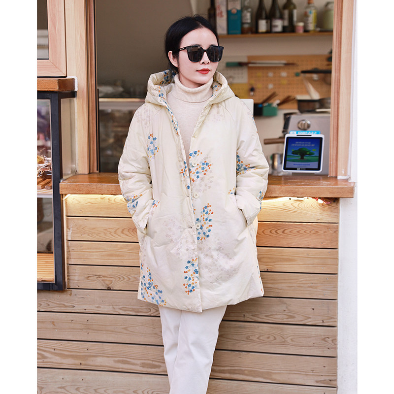梅心/十木米原创冬季新款全棉印花百搭休闲连帽加厚棉服短外套女,女装/女士精品,棉衣/棉服,淘宝优惠券,粉丝福利购,淘宝优惠卷