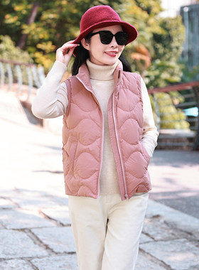 特的价 小雪/十木米新国标90白鸭绒百搭羽绒服背心马甲外套女