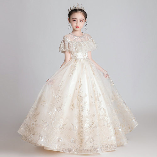 礼服蓬蓬纱生日婚纱钢琴演出服