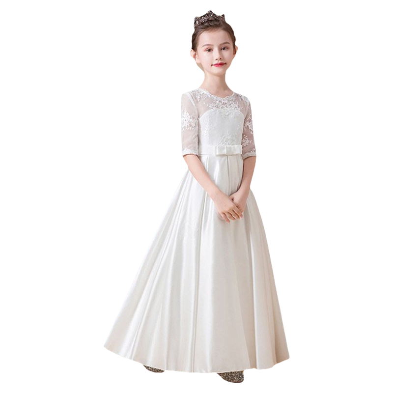 加大码加肥主持人婚纱礼服公主裙白色生日胖女孩钢琴小提琴演奏服