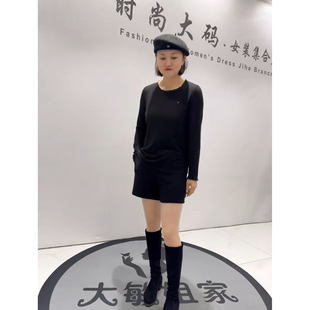 通勤立体剪裁内搭底上衣小衫 女装 加肥加大码 8330女权贵族冬新款