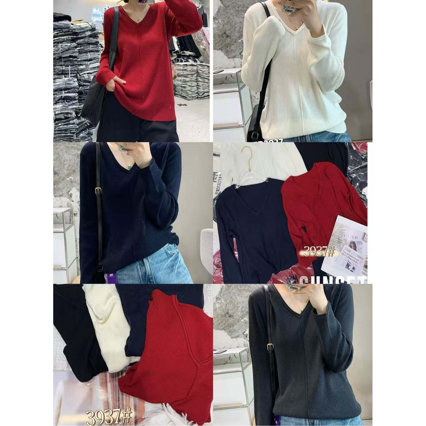 3937妃儿红2025冬季新款大码女装显瘦上衣遮肉毛衣打底针织小衫